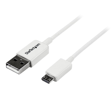 STARTECH.COM 2m USB A to Micro B Cable - Charging Data Cable USBPAUB2MW
